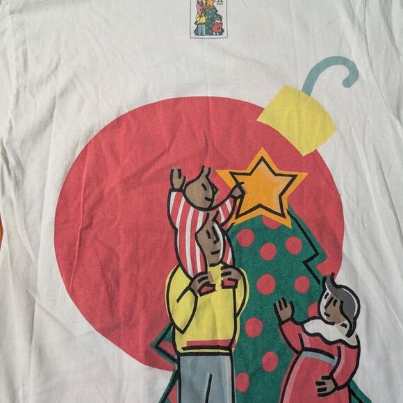 Vintage 90s USPS 32 Cent United States Post Office Christmas Santa XL Shirt - Picture 4 of 8